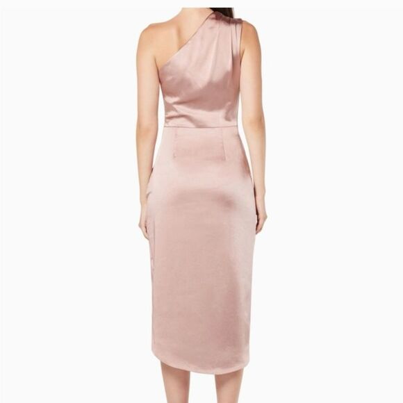 Elliatt Cassini Dusty Pink One-Shoulder Cocktail Dress Asymmetrical Ruched - Picture 12 of 12